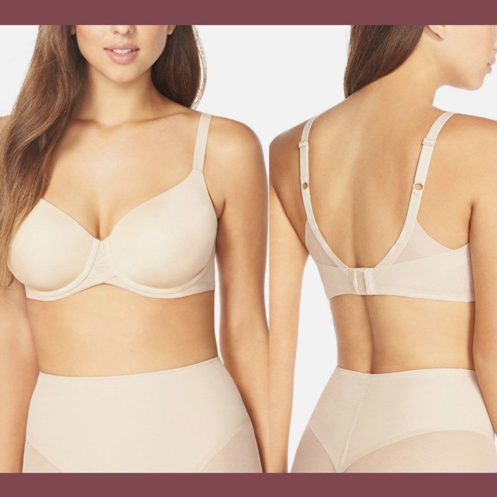 NWT Wacoal [ 38DDD‎ US ] Ultimate Side Smoother Underwire T-Shirt Bra Nude